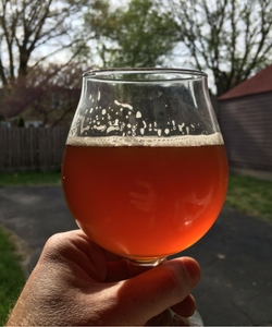Holding Glass of Homebrew Outside